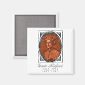 Dante Alighieri Magnet (Vorderseite/Rückseite)
