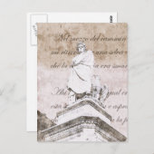Dante Alighieri - mit Göttlichen Komödien Versen Postkarte (Vorne/Hinten)