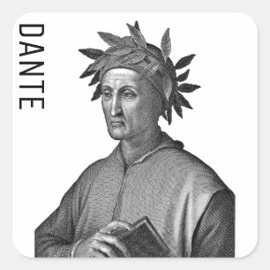 Dante Alighieri Quadratischer Aufkleber