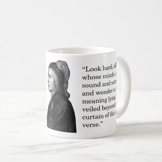 Dante Alighieri Zitat über Verse Kaffeetasse (VorderseiteRechts)