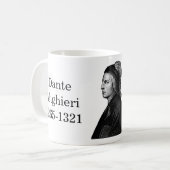 Dante Alighieri Zitat über Verse Kaffeetasse (Vorderseite Links)