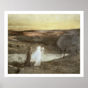 Dante and Beatrice, von 'L'Estampe Moderne', publ Poster