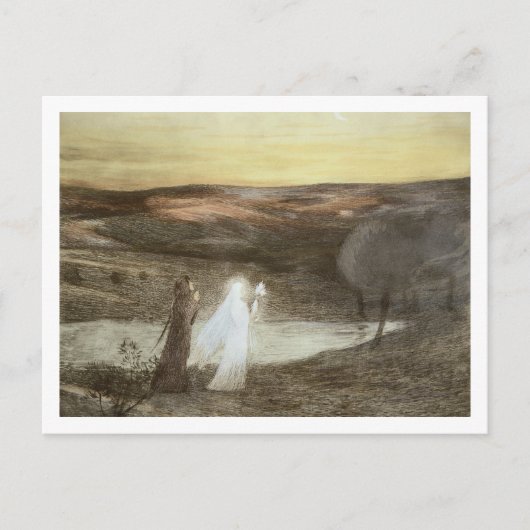 Dante and Beatrice, von 'L'Estampe Moderne', publ Postkarte (Vorderseite)