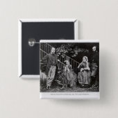 Dante, Christina, Frances und William Rossetti Button (Vorne & Hinten)