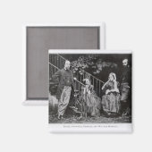 Dante, Christina, Frances und William Rossetti Magnet (Vorderseite/Rückseite)