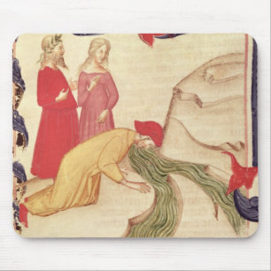 Dante, der bevor dem Hereinkommen sich reinigt Mousepad