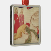 Dante, der bevor dem Hereinkommen sich reinigt Silbernes Ornament (Rechts)