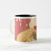 Dante, der bevor dem Hereinkommen sich reinigt Zweifarbige Tasse (Vorderseite Links)