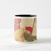 Dante, der bevor dem Hereinkommen sich reinigt Zweifarbige Tasse (Mittel)