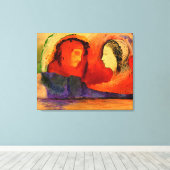Dante et Beatrice, Kunstwerk von Odilon Redon, Leinwanddruck (Insitu (Holzboden))