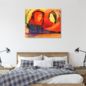 Dante et Beatrice, Kunstwerk von Odilon Redon, Leinwanddruck (Insitu (Schlafzimmer))