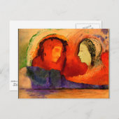 Dante et Beatrice, Kunstwerk von Odilon Redon Postkarte (Vorne/Hinten)