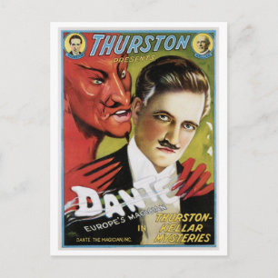 Dante ~ Europas Magician Vintag Magic Act Postkarte