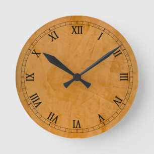 Dante Faux Finish römische Ziffern Runde Wanduhr