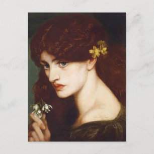 Dante Gabriel Rossetti- Blanzifiore (Snowdrops) Postkarte