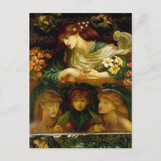 Dante Gabriel Rossetti - Der gesegnete Damozel Postkarte (Vorderseite)