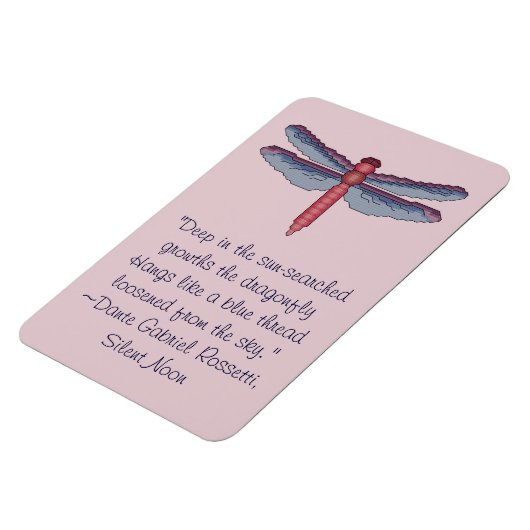 Dante Gabriel Rossetti Dragonfly Quote Magnet (Linke Seite)