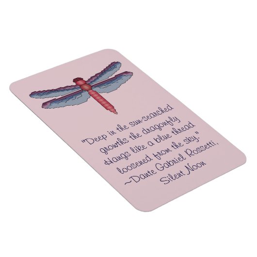 Dante Gabriel Rossetti Dragonfly Quote Magnet (Rechte Seite)