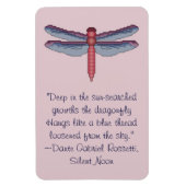 Dante Gabriel Rossetti Dragonfly Quote Magnet (Vertikal)