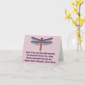Dante Gabriel Rossetti Dragonfly Quote Notecard Karte (Gelbe Blume)