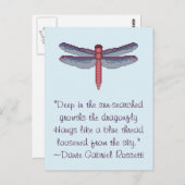 Dante Gabriel Rossetti Dragonfly Zitat Postkarte (Vorne/Hinten)