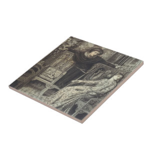 Dante Gabriel Rossetti: Hamlet und Ophelia Fliese