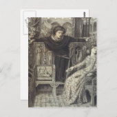 Dante Gabriel Rossetti: Hamlet und Ophelia Postkarte (Vorne/Hinten)