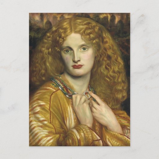 Dante Gabriel Rossetti: Helen von Troy Postkarte (Vorderseite)