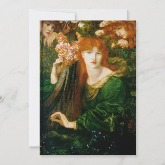 Dante Gabriel Rossetti - La Ghirlandata Einladung (Vorderseite)
