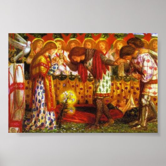 Dante Gabriel Rossetti malt Sir Galahad Poster (Vorne)