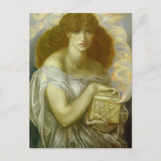 Dante Gabriel Rossetti: Pandora Postkarte (Vorderseite)