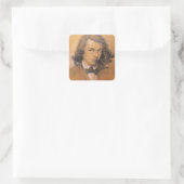 Dante Gabriel Rossetti - Selbstportrait Quadratischer Aufkleber (Tasche)