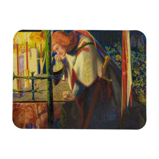 Dante Gabriel Rossetti - Sir Galahad in der Ruine Magnet (Horizontal)
