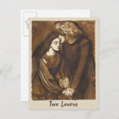 Dante Gabriel Rossetti Zwei Liebhaber 1850 Postkarte (Vorne/Hinten)