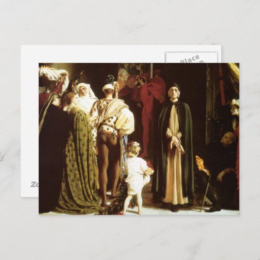 Dante im Exil Postkarte (Vorne/Hinten)