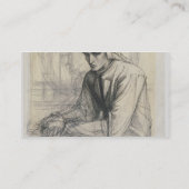 Dante in der Meditation, die einen Granatapfel, Visitenkarte (Rückseite)