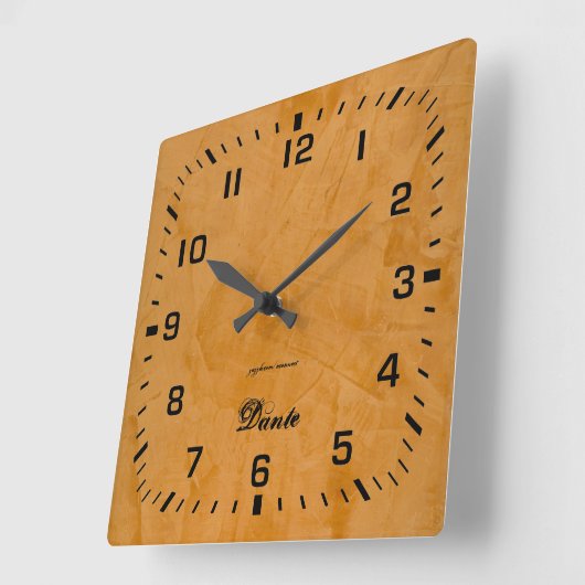 Dante Quadratische Wanduhr (Winkel)