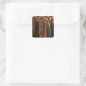 Dante trifft Beatrice Quadratischer Aufkleber (Tasche)