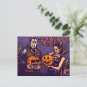 Dante und Aria Halloween Postkarte (Stehend Vorderseite)
