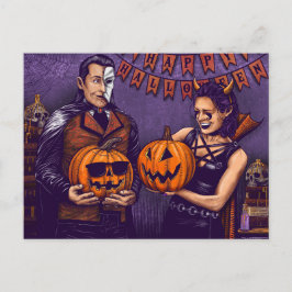 Dante und Aria Halloween Postkarte