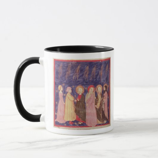 Dante und Beatrice mit den Heiligen des Paradieses Tasse (Links)