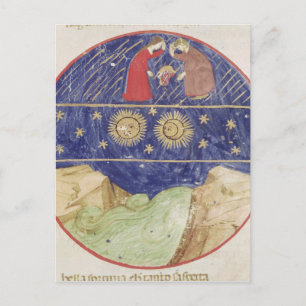 Dante und Beatrice Postkarte