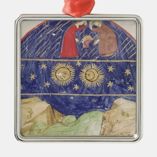 Dante und Beatrice Silbernes Ornament (Vorne)