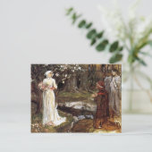 Dante und Beatrice von John William Waterhouse Postkarte (Stehend Vorderseite)