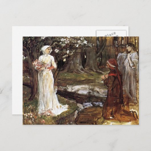 Dante und Beatrice von John William Waterhouse Postkarte (Vorne/Hinten)