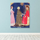 Dante und Beatrice vor Justinian Leinwanddruck (Insitu (Holzboden))