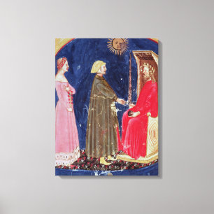 Dante und Beatrice vor Justinian Leinwanddruck