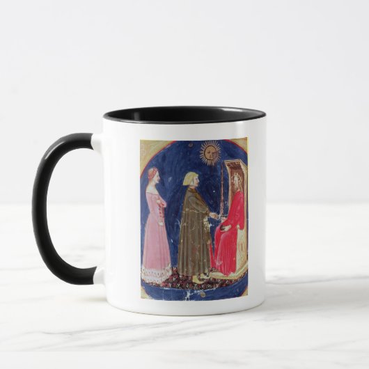 Dante und Beatrice vor Justinian Tasse (Links)