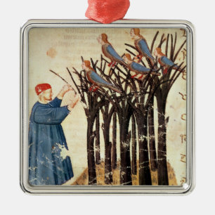 Dante und die Soule umgewandelt in Vögel Silbernes Ornament
