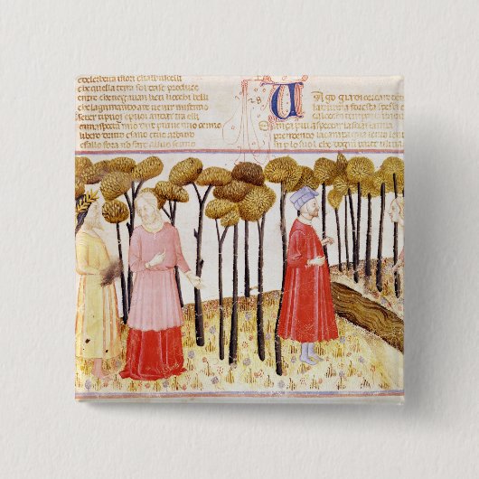 Dante und Virgil am Gipfel des Fegefeuers Button (Vorderseite)